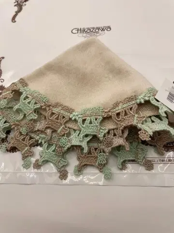 치카자와 레이스점 시즌 타월 손수건/오산포 (베이지) 미사용 새상품