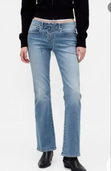 GAP 로우라이즈 레이스업 롱&린 데님 24