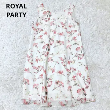 로얄 파티 슬리브리스 원피스 꽃무늬 깔끔한 성숙 큐트