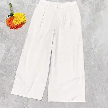 [ 에어파펠/Airpapel ] 와이드 팬츠 마 혼방 S 아이보리 월드