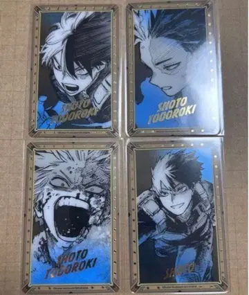 히로아카전 원화전 금박 클리어 카드 토도로키 쇼토 4종 컴플리트