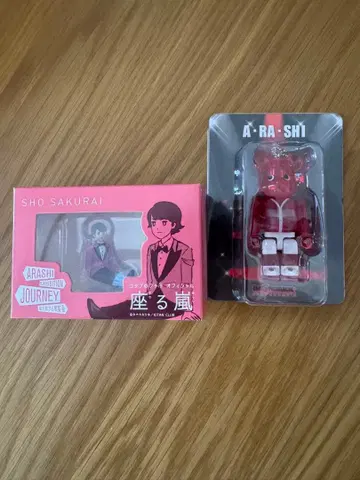 앉아있는 아라시 아라시를 여행하는 박람회 베어브릭