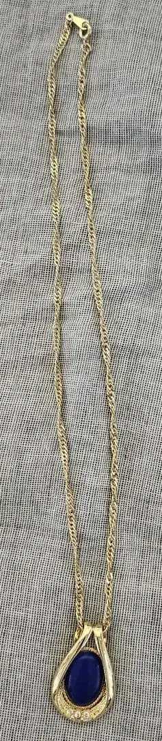 골드 라피스라줄리 목걸이