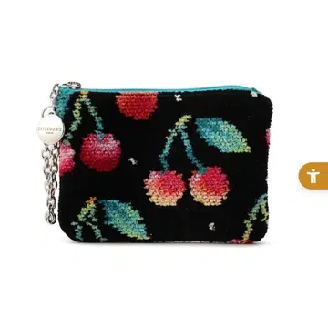 페이러 키&카드 파우치 체리도트