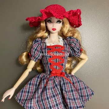 미사키 바비 포피 후드티 모자 로즈 레드 프릴