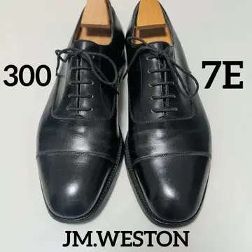 J.M. Weston 300 사이즈 7E BLACK 스트레이트 팁