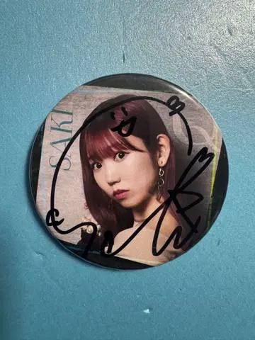 i Ris 야마키타 사키 친필 사인 캔뱃지