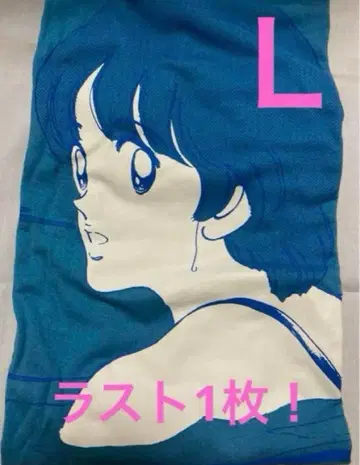 레어 유니클로 라프 ROUGH 콜라보T셔츠 L 블루 미사용 아다치 미츠루