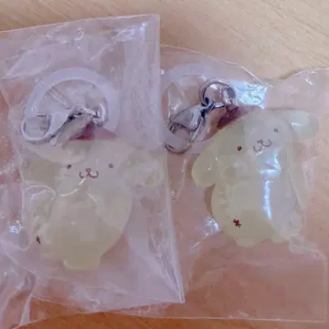 산리오 폼폼푸딩 메지루시 액세서리 가챠 A 2개 세트