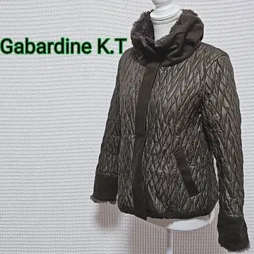 Gabardine K.T. 올리브 그린 퀼팅 자켓 9호