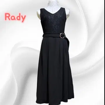 Rady 레이스 절개 원피스 M 사이즈 블랙 롱 기장 벨트 포함 포멀