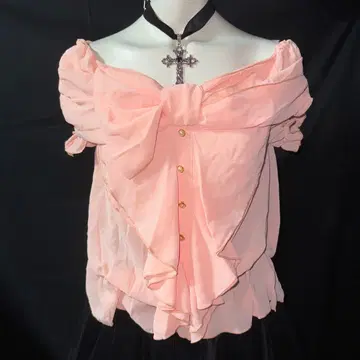 페어리 헤이세이 갸루 공주 BIG 리본 그런지 상의