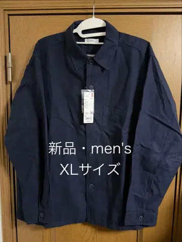 유니클로 코튼 린넨 셔츠 자켓 2026년 네이비 XL 사이즈 새상품