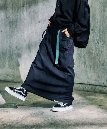 니코앤드 서스펜더 내로우 스커트 네이비 M MODE NORM CORE