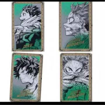 히로아카전 원화전 금박 클리어 카드 미도리야 이즈쿠 4종 컴플리트