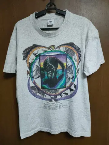 90년대 USA제 Jim Morris 애니멀 아트 T셔츠 빈티지