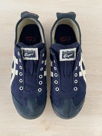 오니츠카타이거 스니커즈 23.0cm 네이비 캔버스