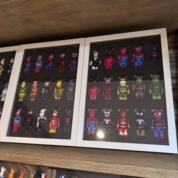 베어브릭 100%용 컬렉션 케이스 화이트 2개 세트