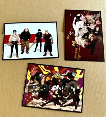 주술회전전 엽서 이타도리 유우지 젠인 마키 옷코츠 유타 3장 세트