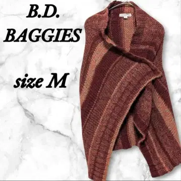 비디 배기 니트 베스트 가디건 M 겉옷 루즈핏 범용 캐주얼