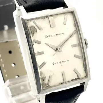 [ 작동 ] SEIKO 하모니 수동 와인딩 시계 19석 스퀘어 남성용
