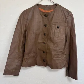 레어 GRAN JOUE 그랑조이 소가죽 가죽 자켓 브라운 한정판