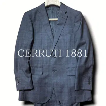 미사용급 CERRUTI 1881 글렌체크 수트 셋업 48 L