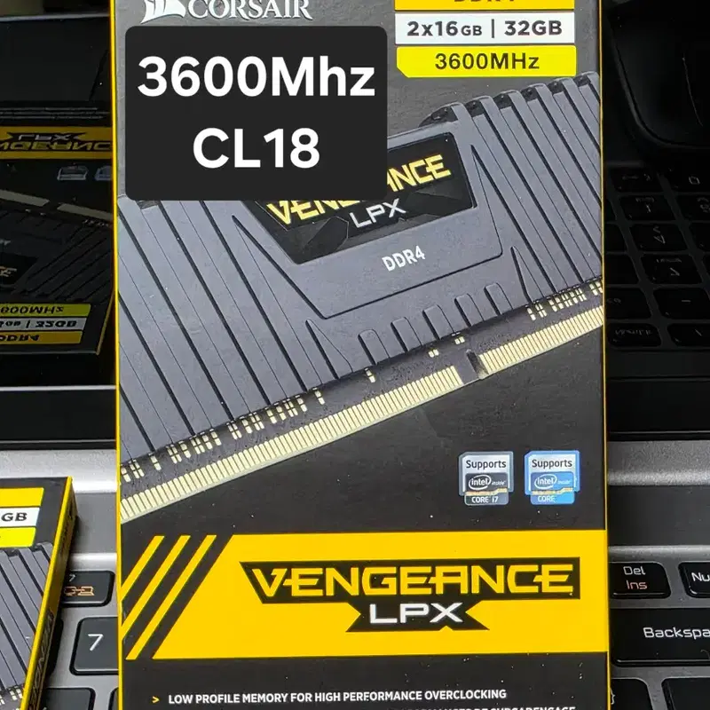 새제품 커세어 DDR4 32GB 3600MHz CL18 RAM#램#메모리
