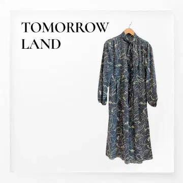 [양품] TOMORROWLAND 그래피티 플라워 보타이 원피스 36