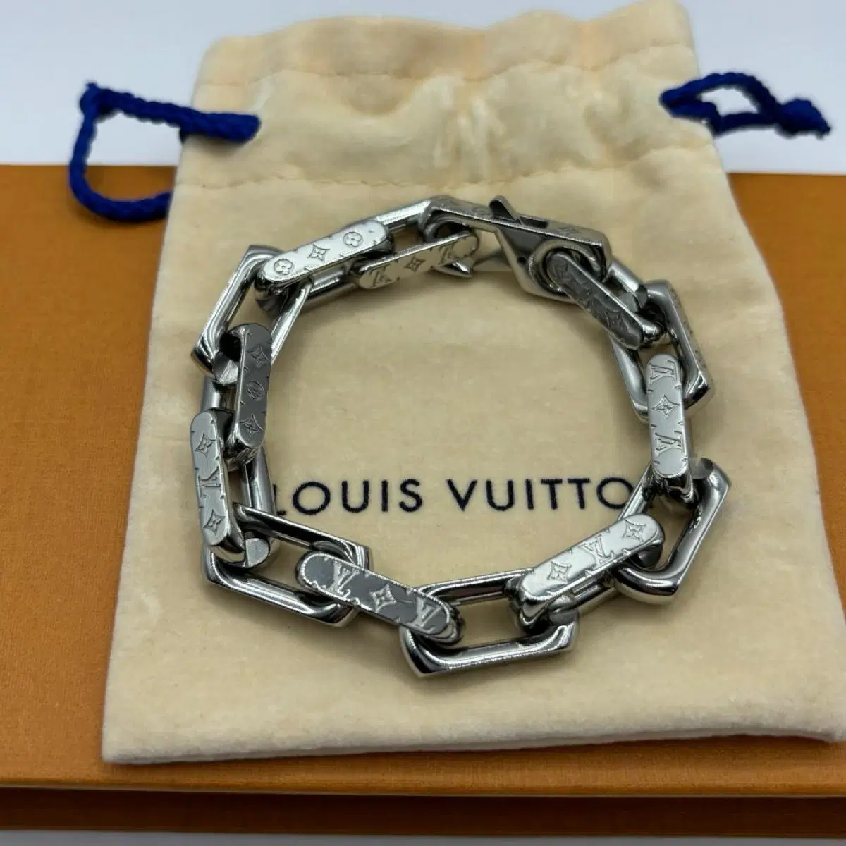 L] Louis Vuitton Monogram Virgil Abloh Chain Bracelet #버질아블로 