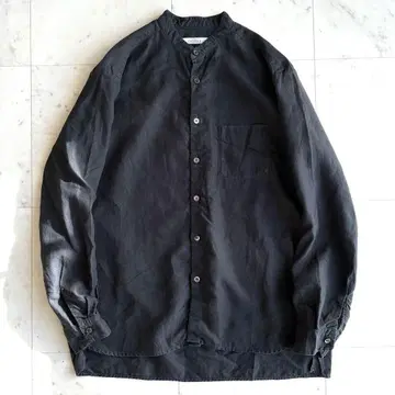 네스트로브 컨팩트 긴팔 린넨 셔츠 린넨 100% 밴드 카라 사이즈 3