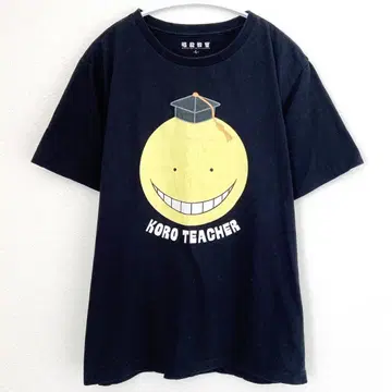 반다이 암살교실 살선생 T셔츠 애니메이션 굿즈 점프 공식 블랙 L