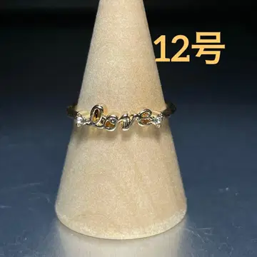 빈티지 패션 반지 골드 12호 love 모티브 갸냘픈