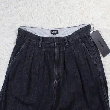 미사용 [샷] 투 턱 데님(W30) 블랙 린넨 SCHOTT