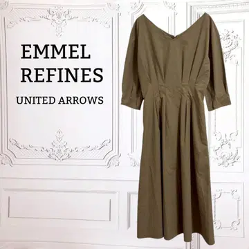 [유나이티드 애로우즈 에멜 리파인즈] 원피스 롱 반팔 [F] 브라운