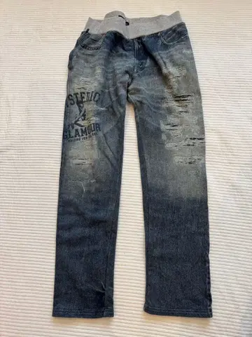 Hysteric Glamour 데님 패턴 캐주얼 팬츠 맨투맨