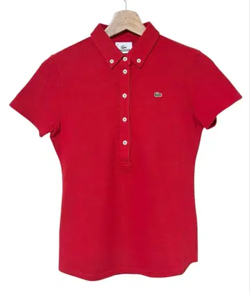 LACOSTE 반팔 피케 셔츠 레드
