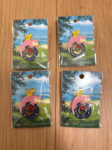 포켓몬 센터 카가와 한정판 로고 핀즈 4개 세트 야돈 피카츄