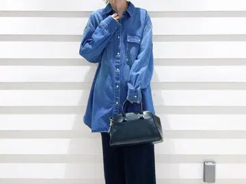 지나시스 빅 데님 셔츠