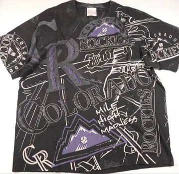 Colorado ROCKIES 90s 올 패턴 빈티지 T셔츠 XL