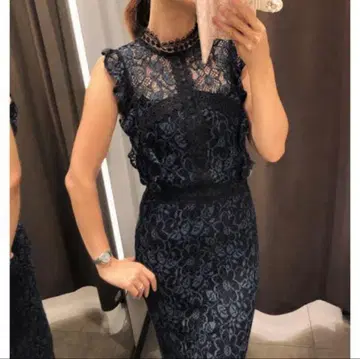 ZARA 자라 우가키 아나 롱 원피스 레이스 꽃무늬 인기 완판