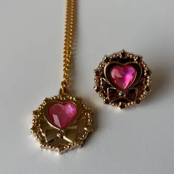 반짝반짝 코디 세본스타 금도금 펜던트 반지 2세트 묶음 판매