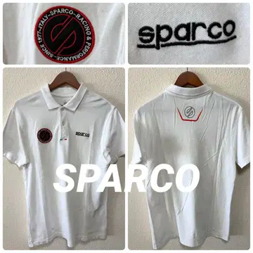 SPARCO 남성용 M 피케 셔츠 이탈리아 레이싱 자수 로고 와펜