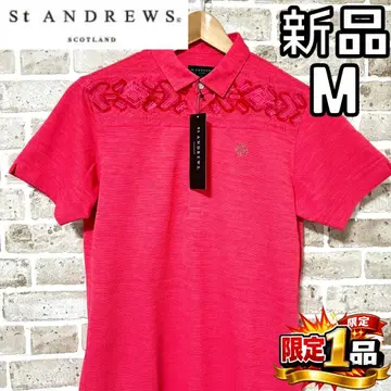 [ 선착순 ] 새상품 세인트 앤드류스 남성용 반팔 피케 셔츠 M 핑크