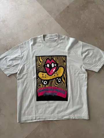 ZARA 그래픽 프린트 니트T셔츠 XL 사이즈