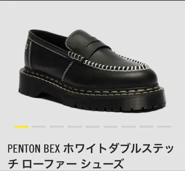 타임세일! Dr.Martens 화이트 더블 스티치 로퍼 하자품