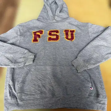 구제 의류 Russell Athletic FSU 로고 후드티 L 그레이