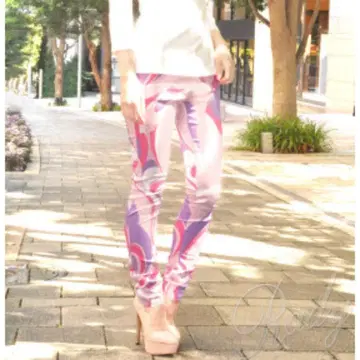 [ 새상품급 ] Rady 밀피유 마블 스키니 팬츠 핑크 S