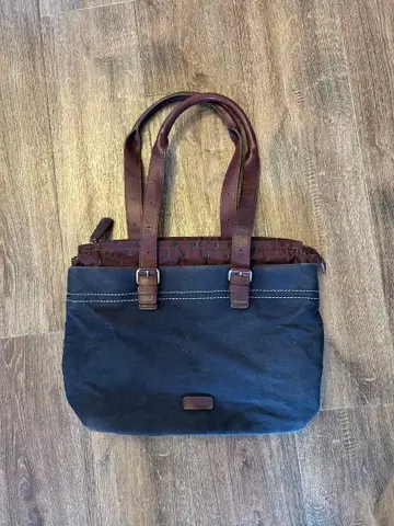 Paul Smith 폴스미스 캔버스 x 가죽 토트백 도트 무늬