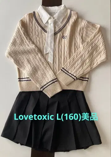 Lovetoxic L(160) 스웨터와 큐롯 2종 세트 새상품급